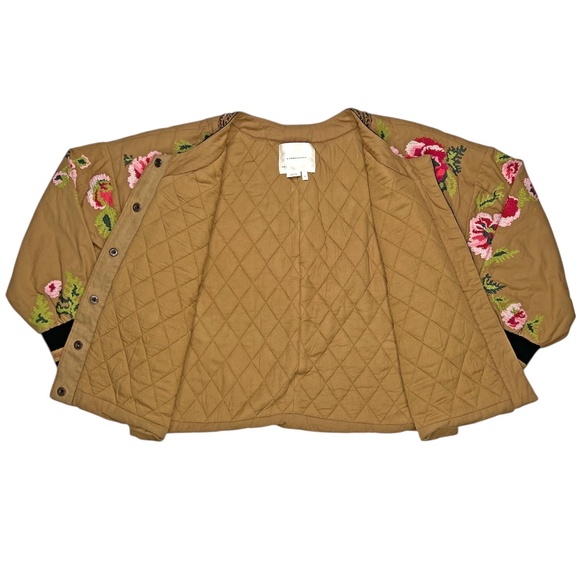 Anthropologie Floral Embroidered Needlepoint Jacket Size XL - Picture 8 of 14